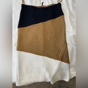 HD in Paris color block midi skirt
